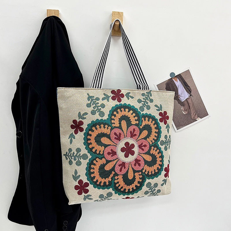 Wholesale Canvas Vintage Print Tote Bag