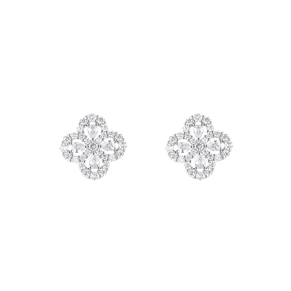Wholesale 2pcs Flower Earrings Luxury Earrings Ear Studs