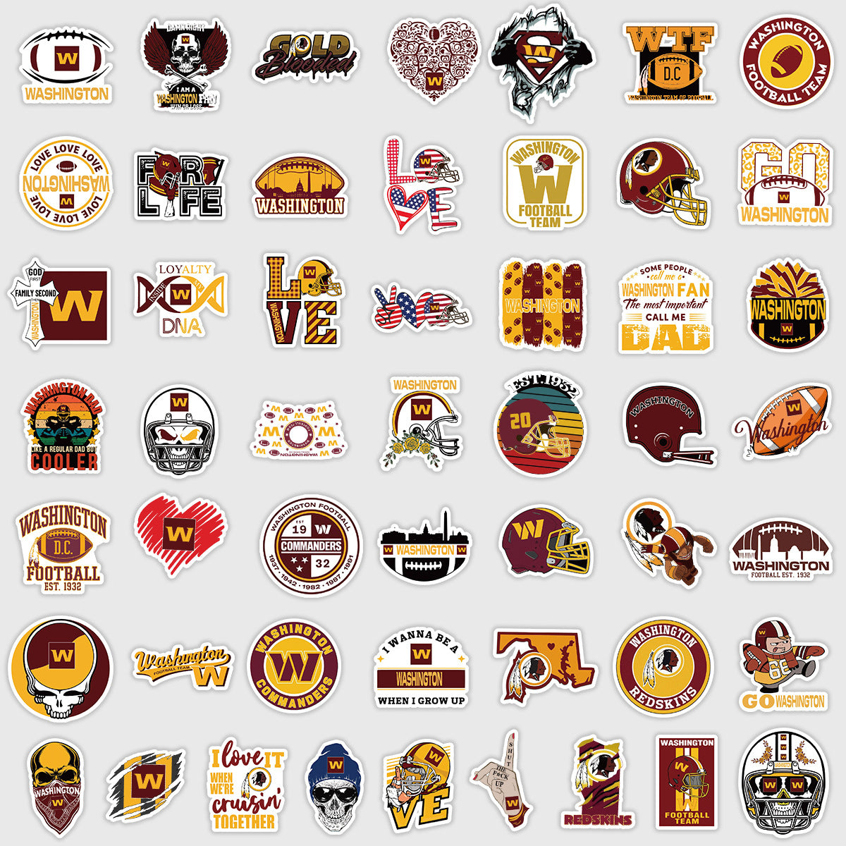 Wholesale 50pcs/pack football team graffiti stickers