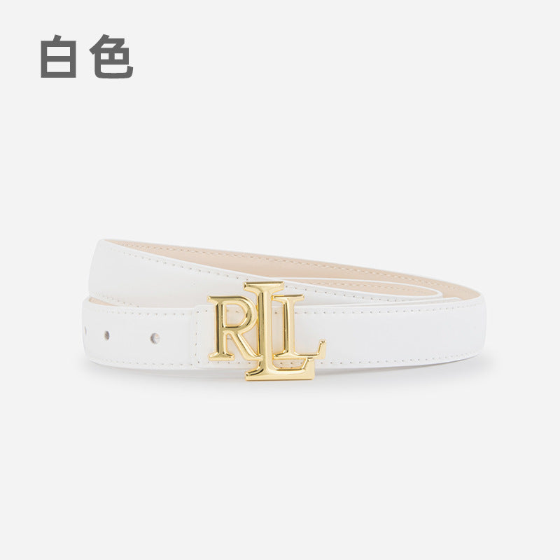 Wholesale Letter genuine leather women' s belt cowhide belt