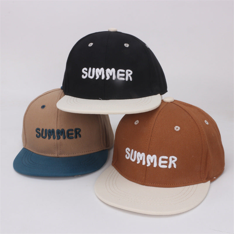 Wholesale Cotton Polyester Embroidered English Letter Flat Edge Children's Baseball Hat