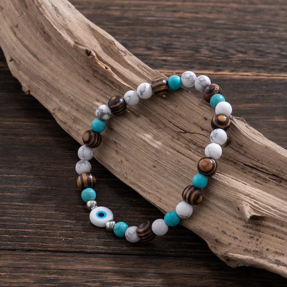 Wholesale of Songshi Men's Beaded Wood Bracelet
