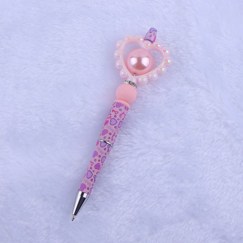 Wholesale Beaded Pens Valentine's Day Love Silicone Handmade Beaded Pen