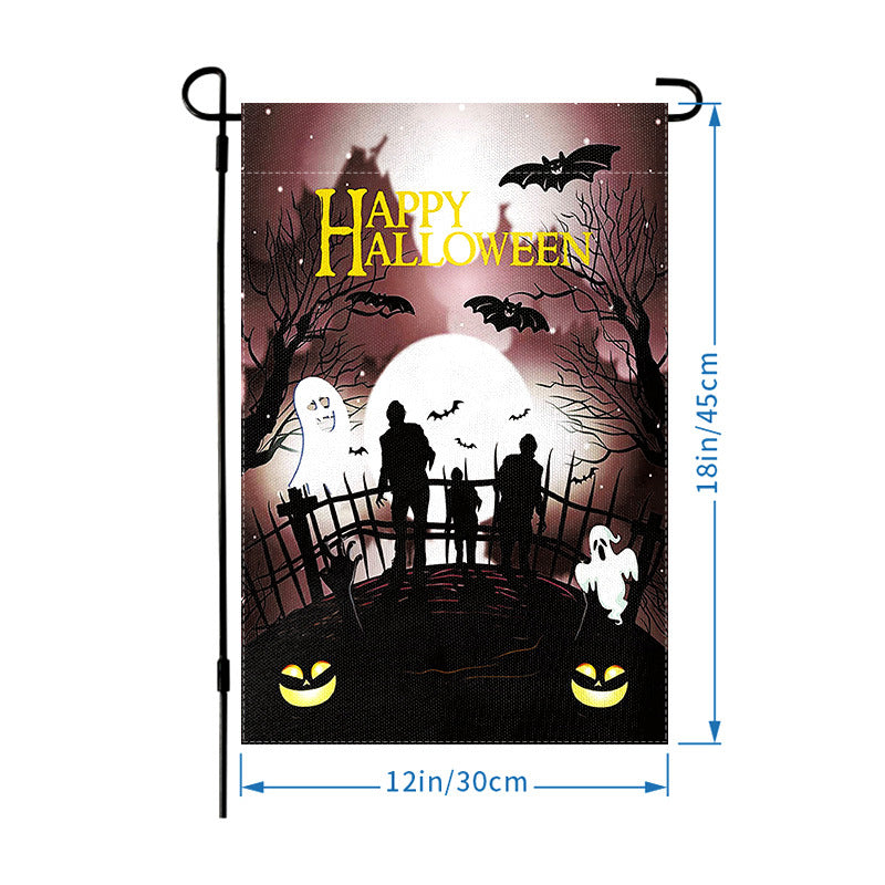 Wholesale Halloween Garden Flag Skull Hanging Flag Party Atmosphere Garden Flag