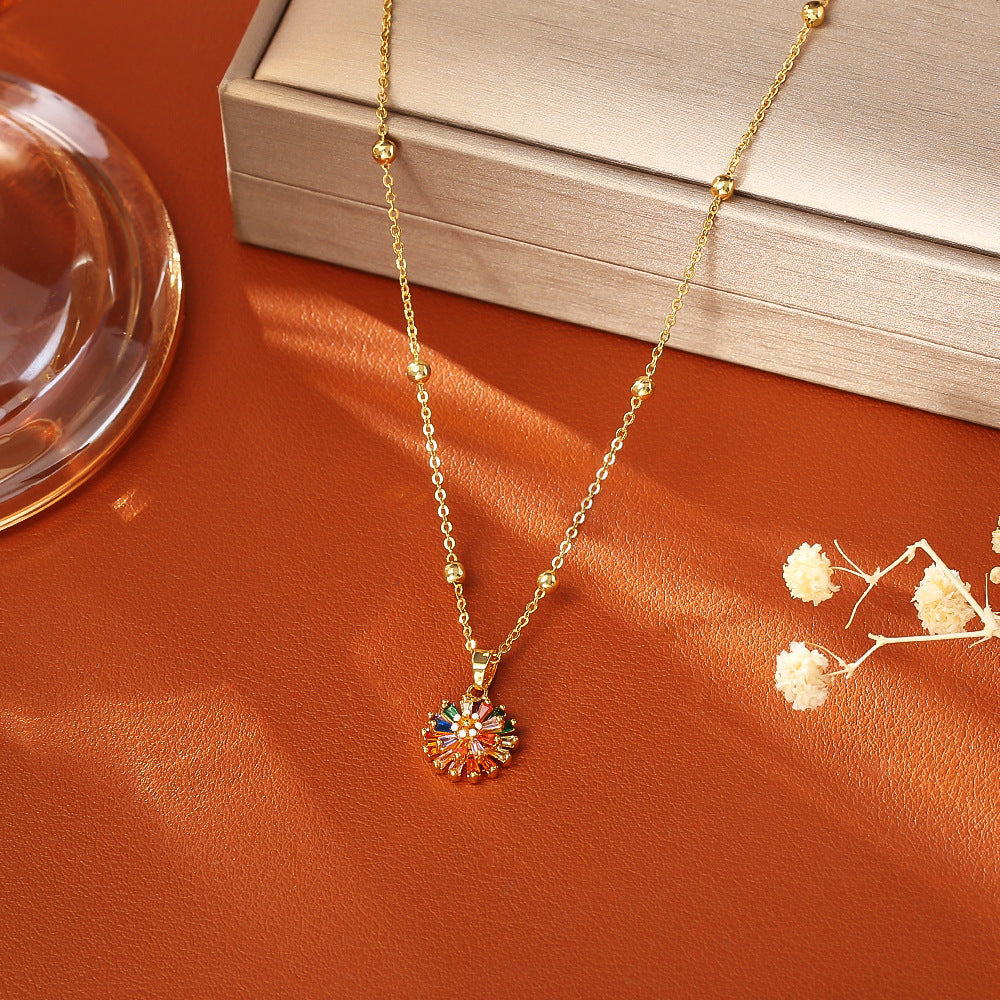 Wholesale Colorful Firework Stud Earrings  Small  Zircon Necklace and Earrings
