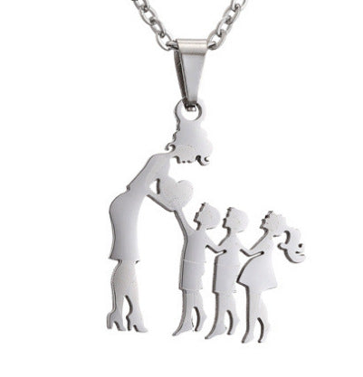 Wholesale DIY Warm Mother and Daughter Necklace