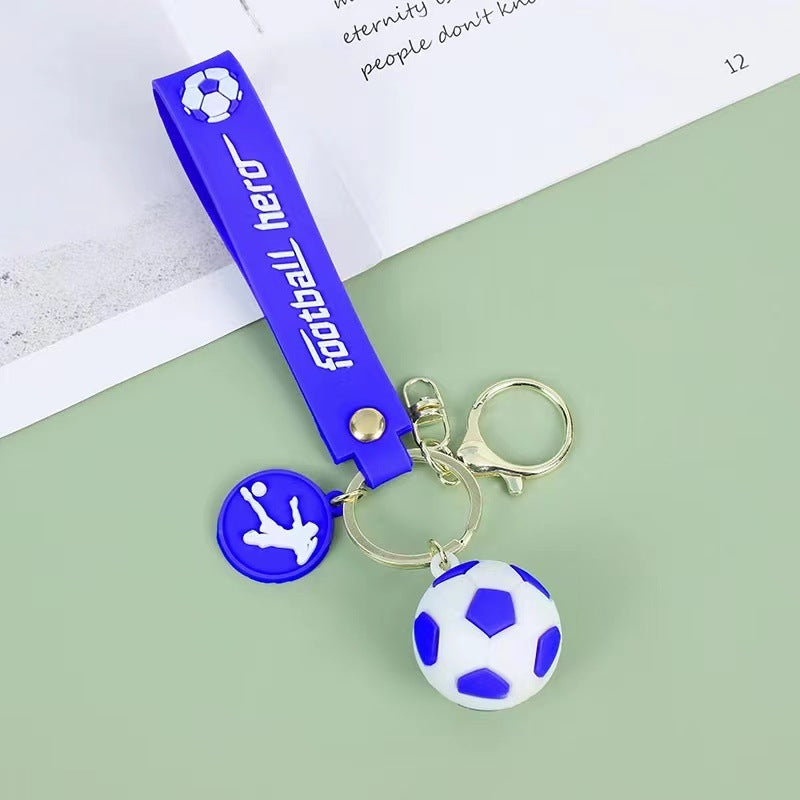 Wholesale of 10PCS Football PVC Keychains