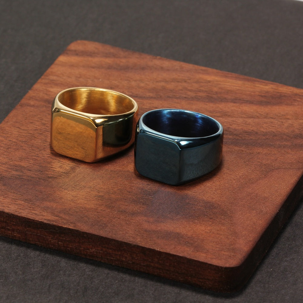 Wholesale Simple Stainless Steel Medallion Ring