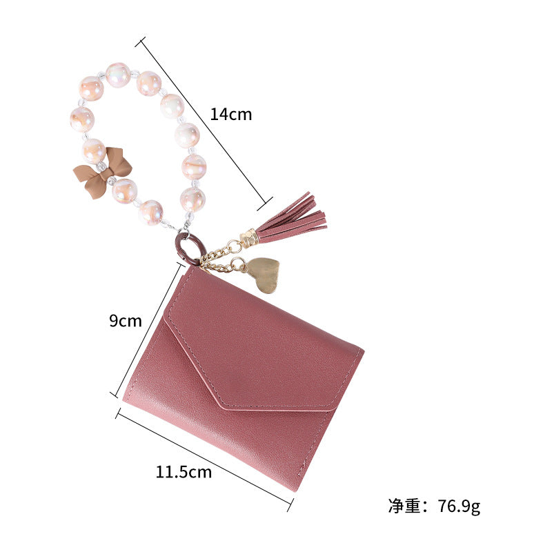 Llavero de muñeca de muñeca de bolsas de tarjeta PU al por mayor