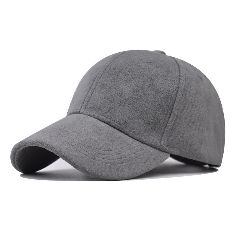 Wholesale Solid Color Suede Fashionable Breathable Autumn and Winter Pure Cotton Baseball Cap