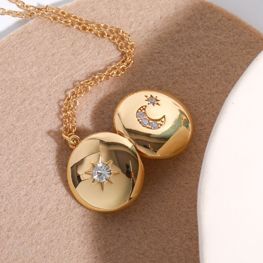 Wholesale Love Flower Album Pendant Square Opening Necklace