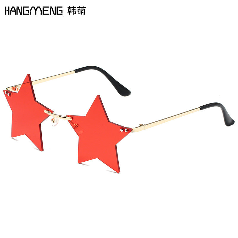 Wholesale PC Irregular Pentagram Frameless Sunglasses