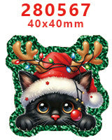 Wholesale Random 30pcs Green Christmas Cartoon Acrylic Flatback