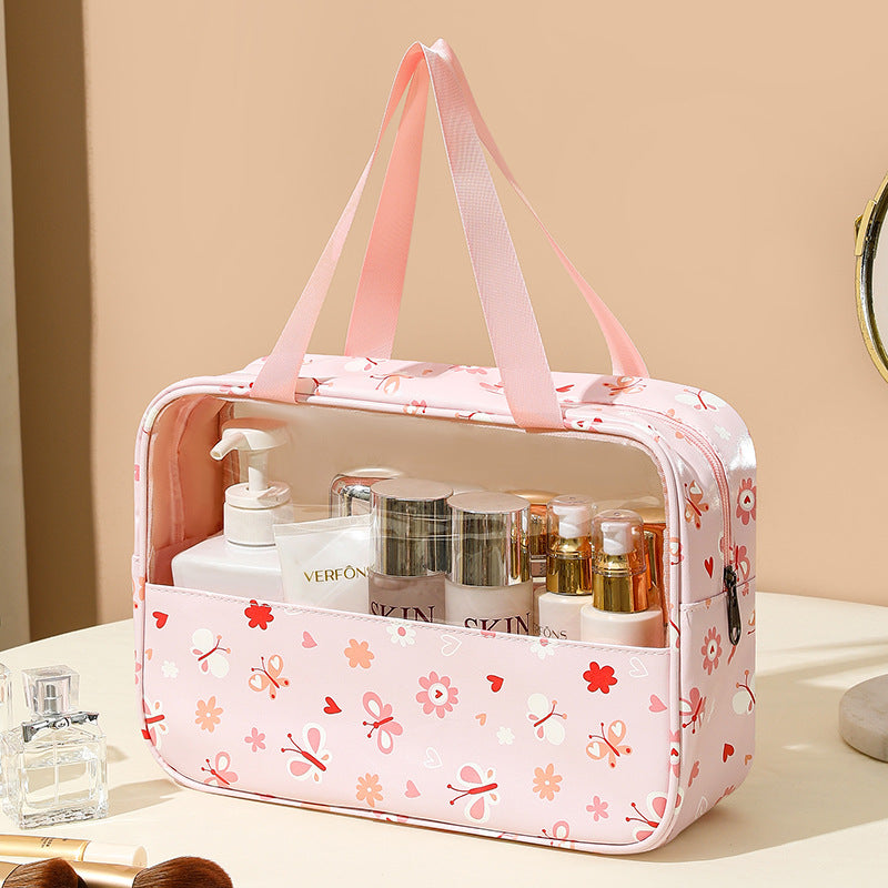 Wholesale Transparent Makeup Bags with Large Capacity Travel PU Storage Bags