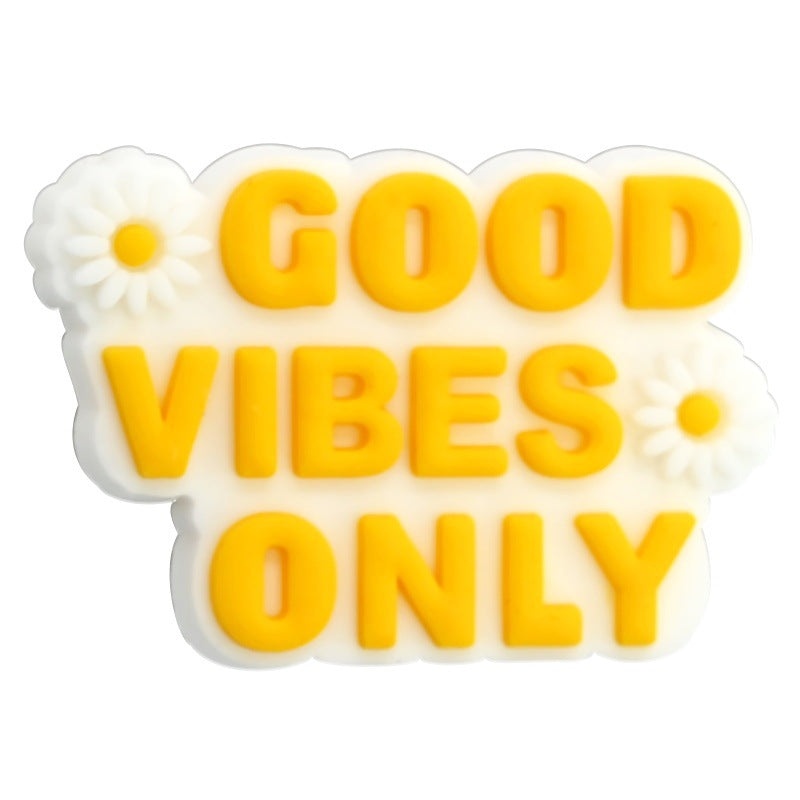 Wholesale Random 10pcs cartoon PVC soft thick patch perforated DIY beads Focal Beads