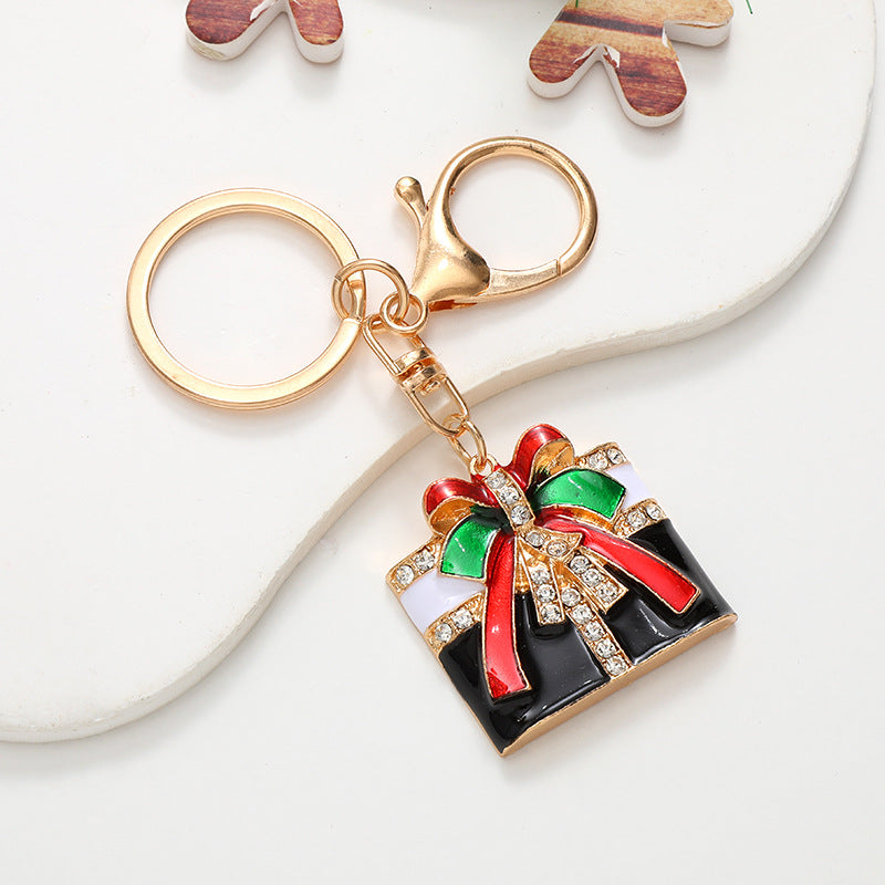 Wholesale Christmas Zinc Alloy Christmas Tree Keychain