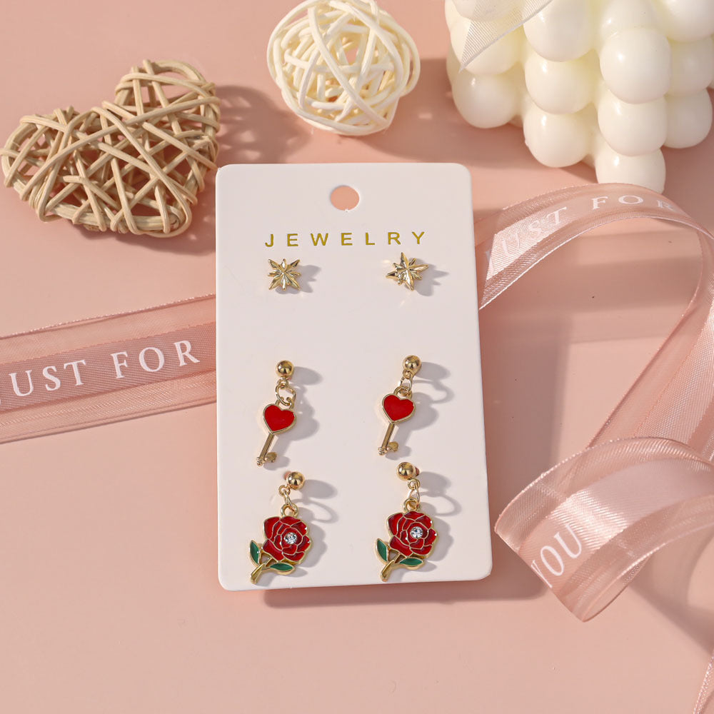 Wholesale Valentine' s Day Love Bow  Acrylic Earrings