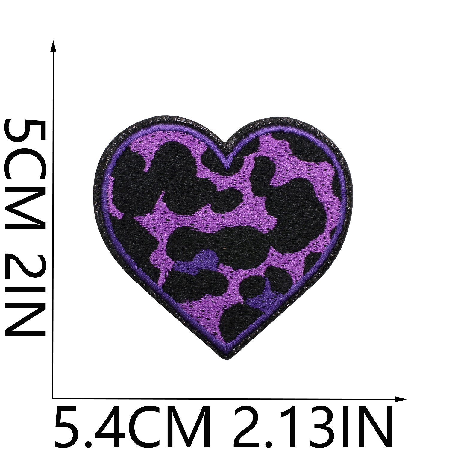 Wholesale Leopard Print Glitter Star Embroidered Patch Polyester Applique For Clothing Bags DIY