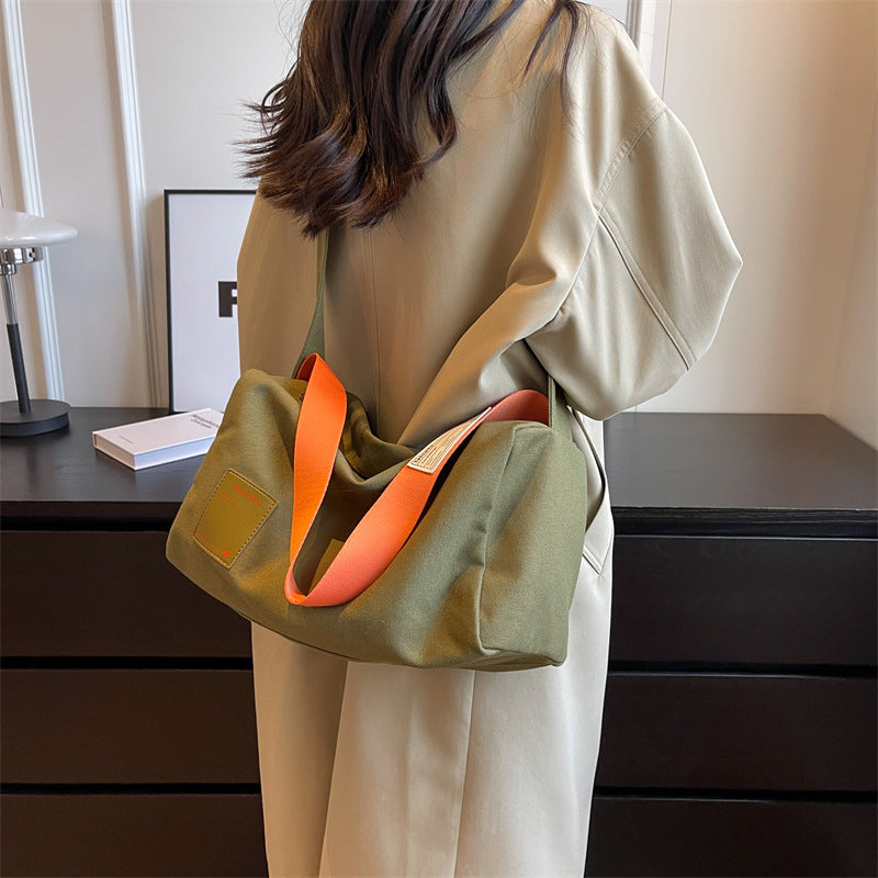 Wholesale Contrast canvas crossbody bag