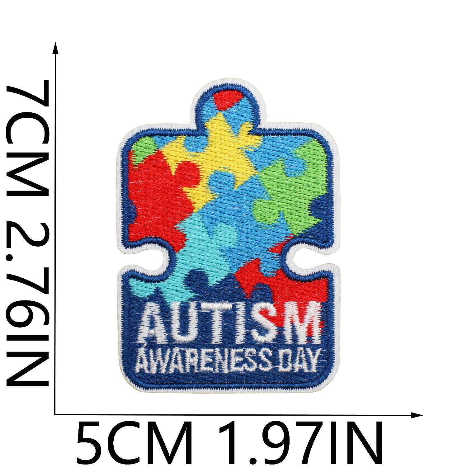 Wholesale Colorful Dinosaur Turtle Polyester Embroidered Iron On Patch For Clothing Autism Awareness Craft Supply