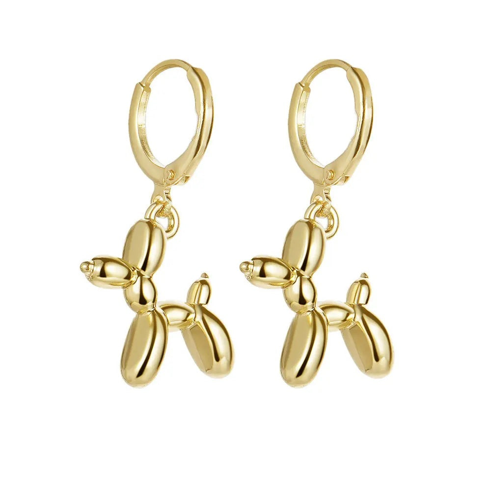 Wholesale Personality Creative Balloon Dog Popular Earrings Ornaments