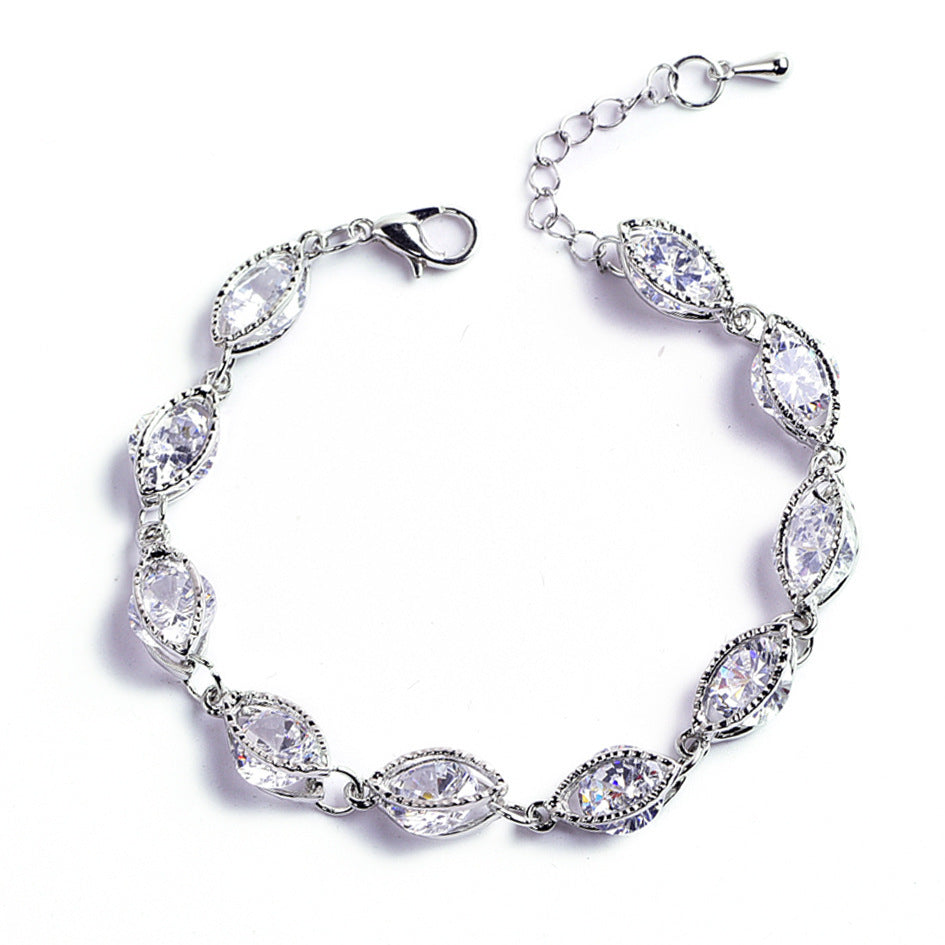 Wholesale Rose Crystal Alloy Bracelet