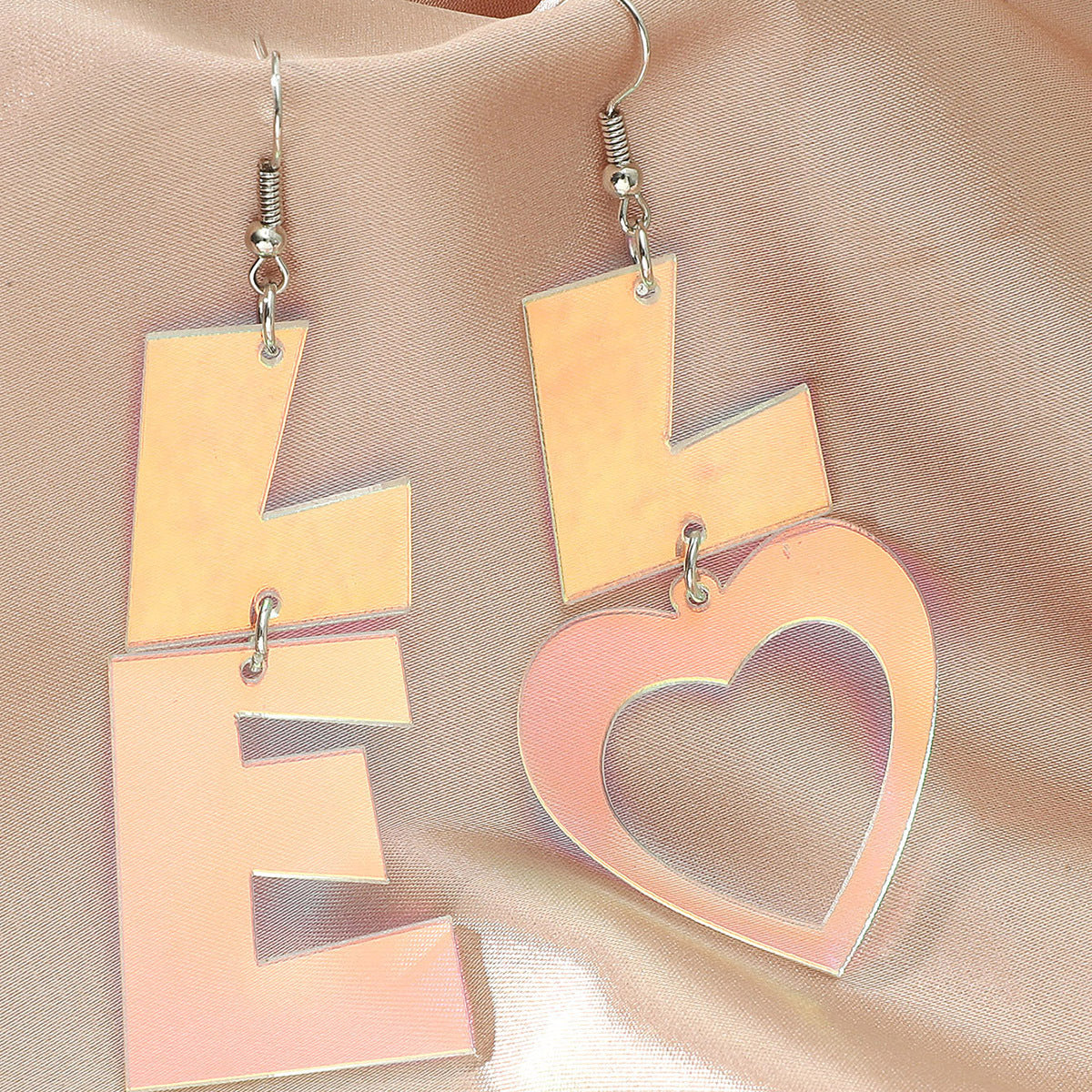 Wholesale of New Summer Creative Colorful Love Butterfly Acrylic Earrings