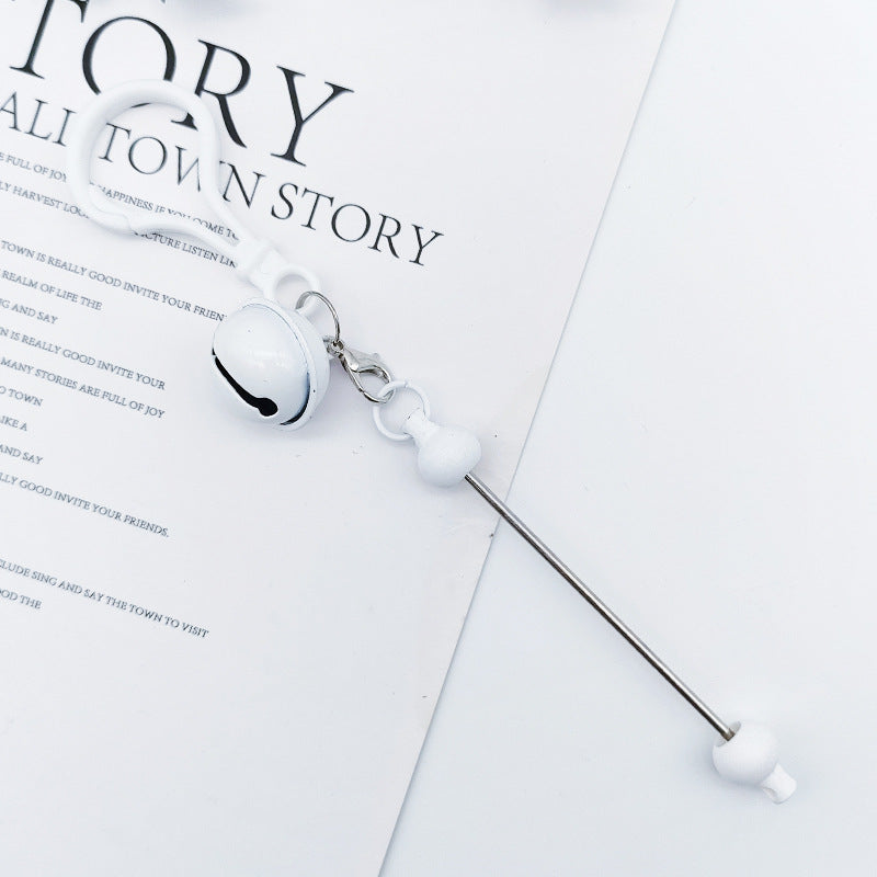 Wholesale DIY Cute Accessories Bell Handmade Bead Colored Keychains