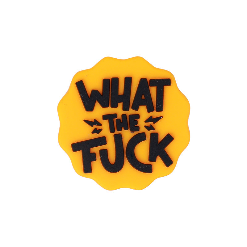 Wholesale 20pcs Love English Glue Bead Pen Accessories Silicone Loose Beads