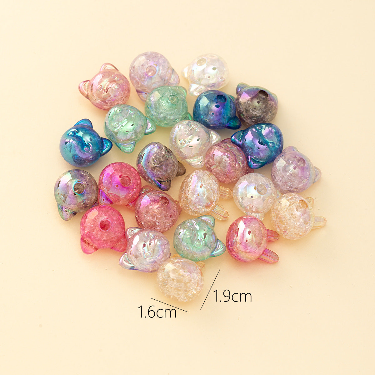 Wholesale 200pcs ABS Cartoon Bear Beads