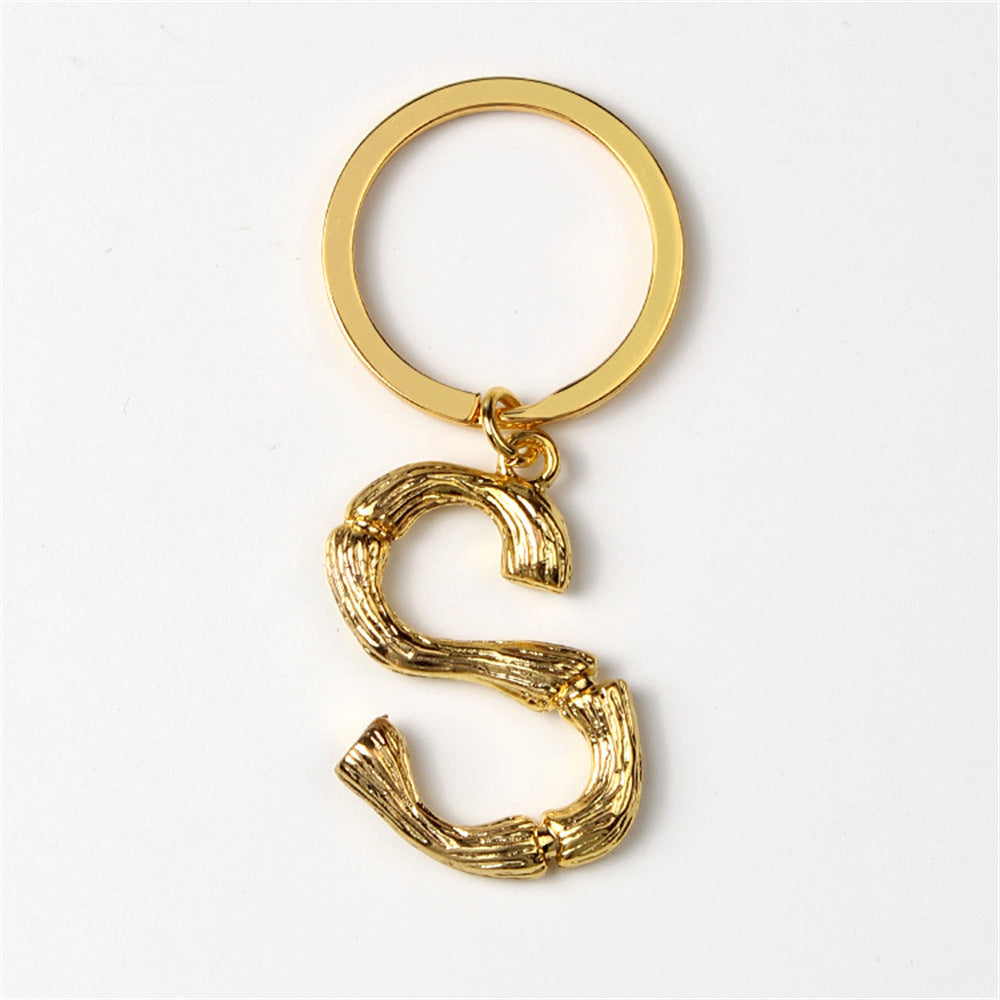 Wholesale Creative 26 English Letters Zinc Alloy Keychain