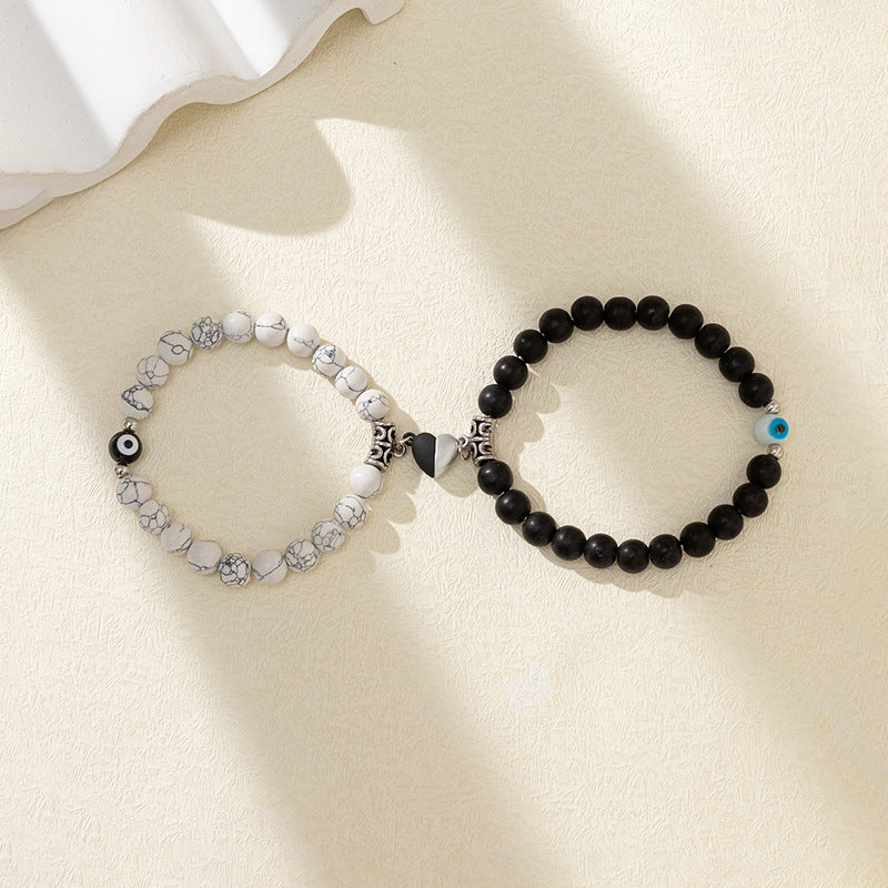Wholesale Love Magnetic Elastic Bracelet Set