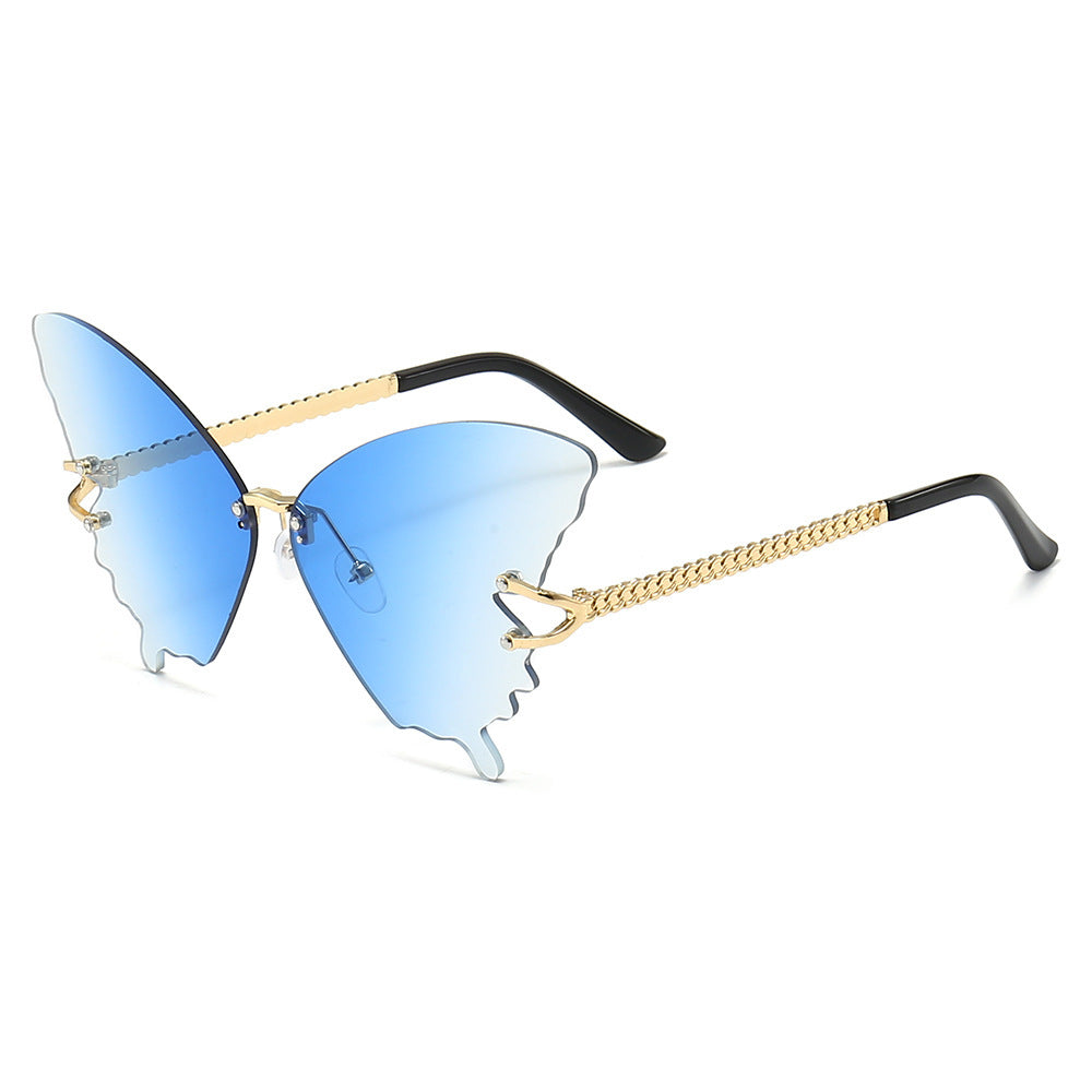 Wholesale Women's Butterfly Fashion Large Frame Gradient Color Sunglasses