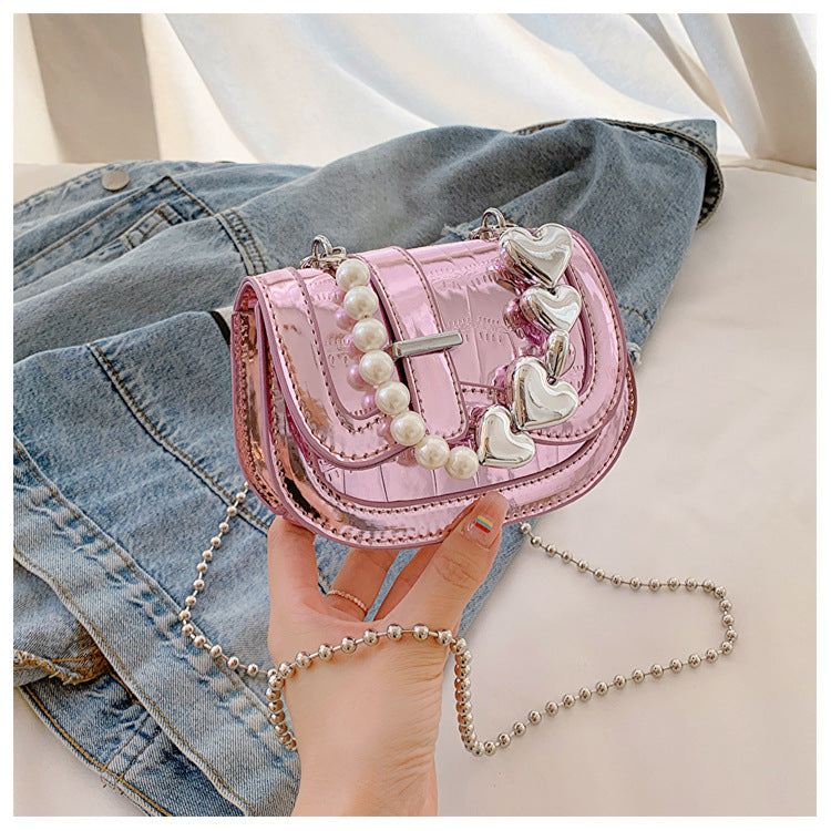 Wholesale Mini Oblique Fashion Shiny Chain Shoulder Bag