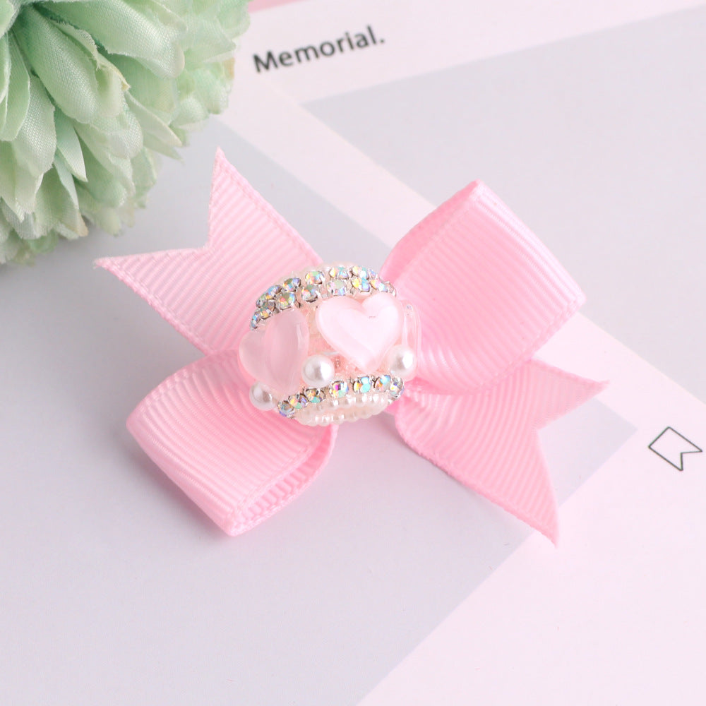 Wholesale Bow Heart Red Acrylic Loose Beads For DIY Phone Chain Keychain Bag Charm Craft Supplies Jewelry Making Gift