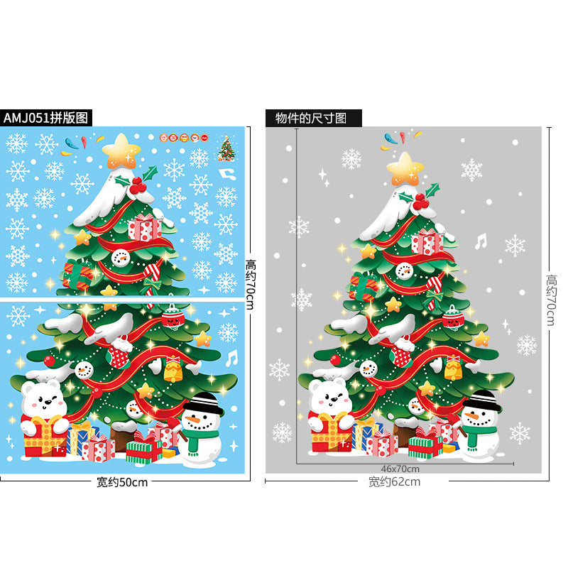 Wholesale Christmas Decoration Stickers Gold Large Size