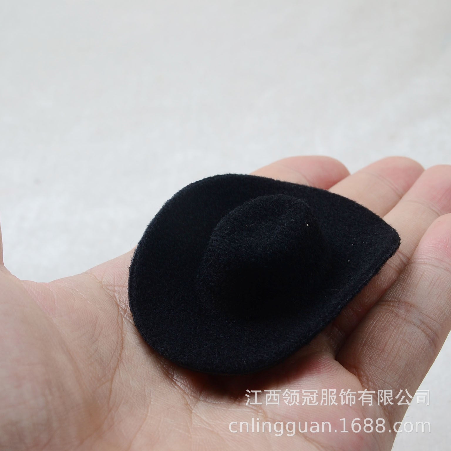Wholesale Black and white block print toy cowboy hat toy doll hat eva hat 6.8cm