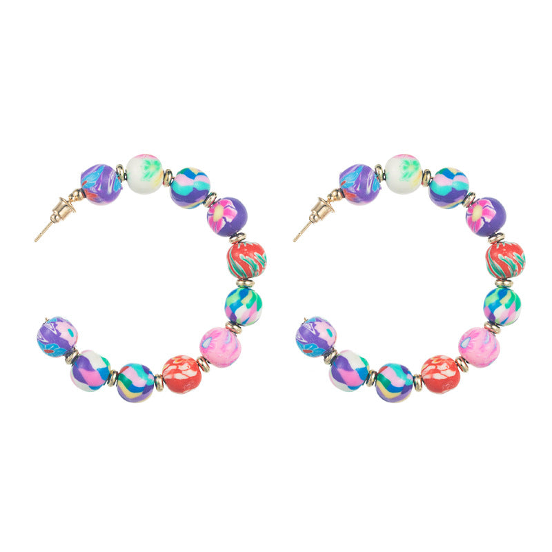 Wholesale Geometric Spherical Alloy Earrings
