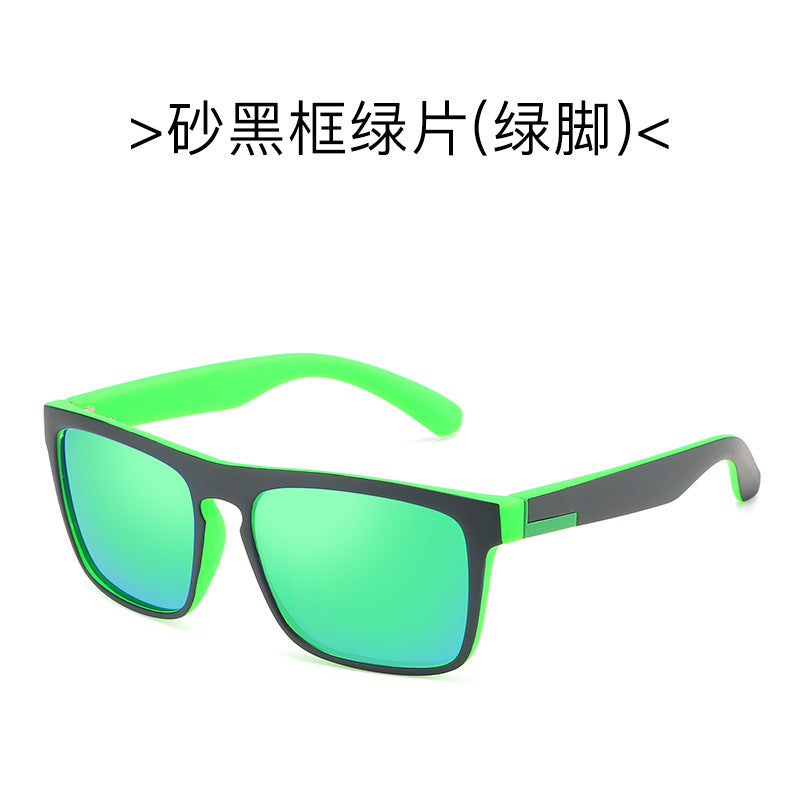 Wholesale Men's polarized sunglasses colorful film sports sunglasses elastic paint PC frame