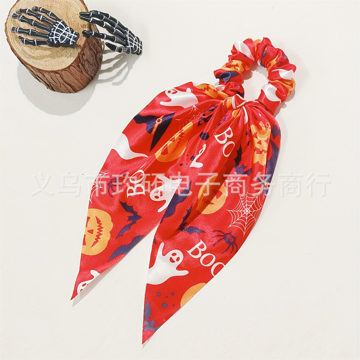 Wholesale  hair accessories ghost bat ribbon pumpkin hair ring