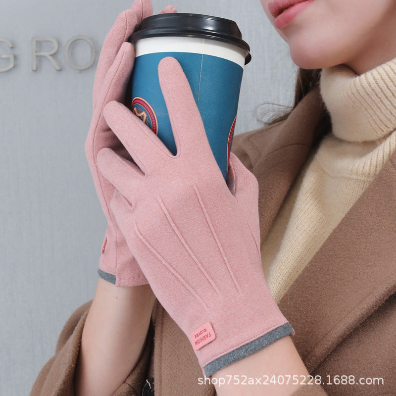 Wholesale DeRong Autumn and Winter Single Layer Thin Driving Touch Screen Gloves