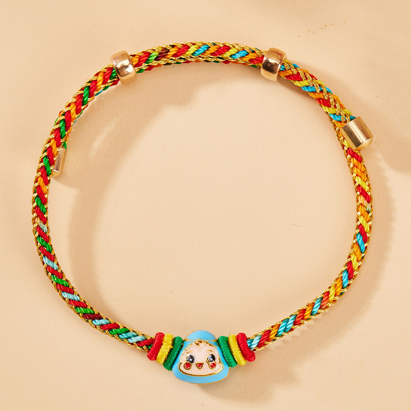 Wholesale Colorful Rope Braided Rice Dumpling Baby Ethnic Style Festival Bracelet