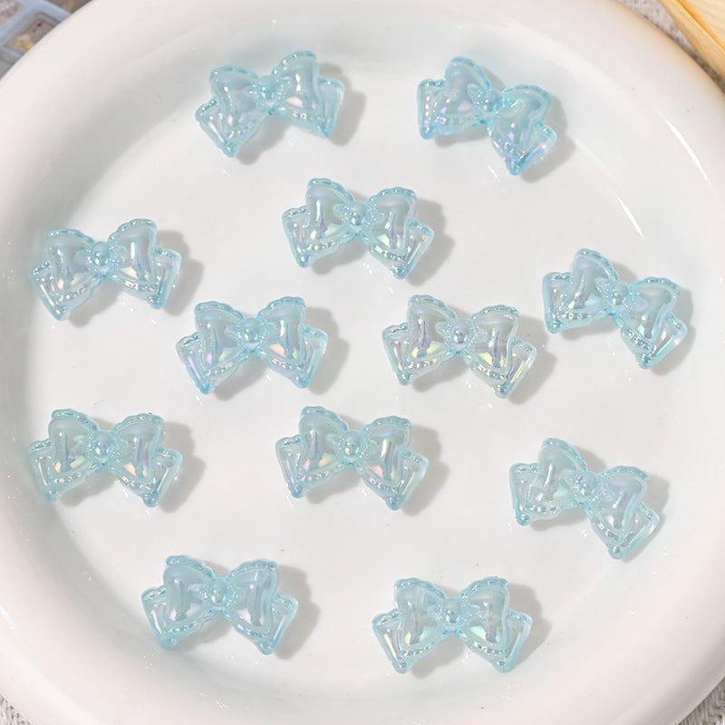 Wholesale 5pcs/pack Summer Fresh Transparent Bow Light-Changing Luminous Beads