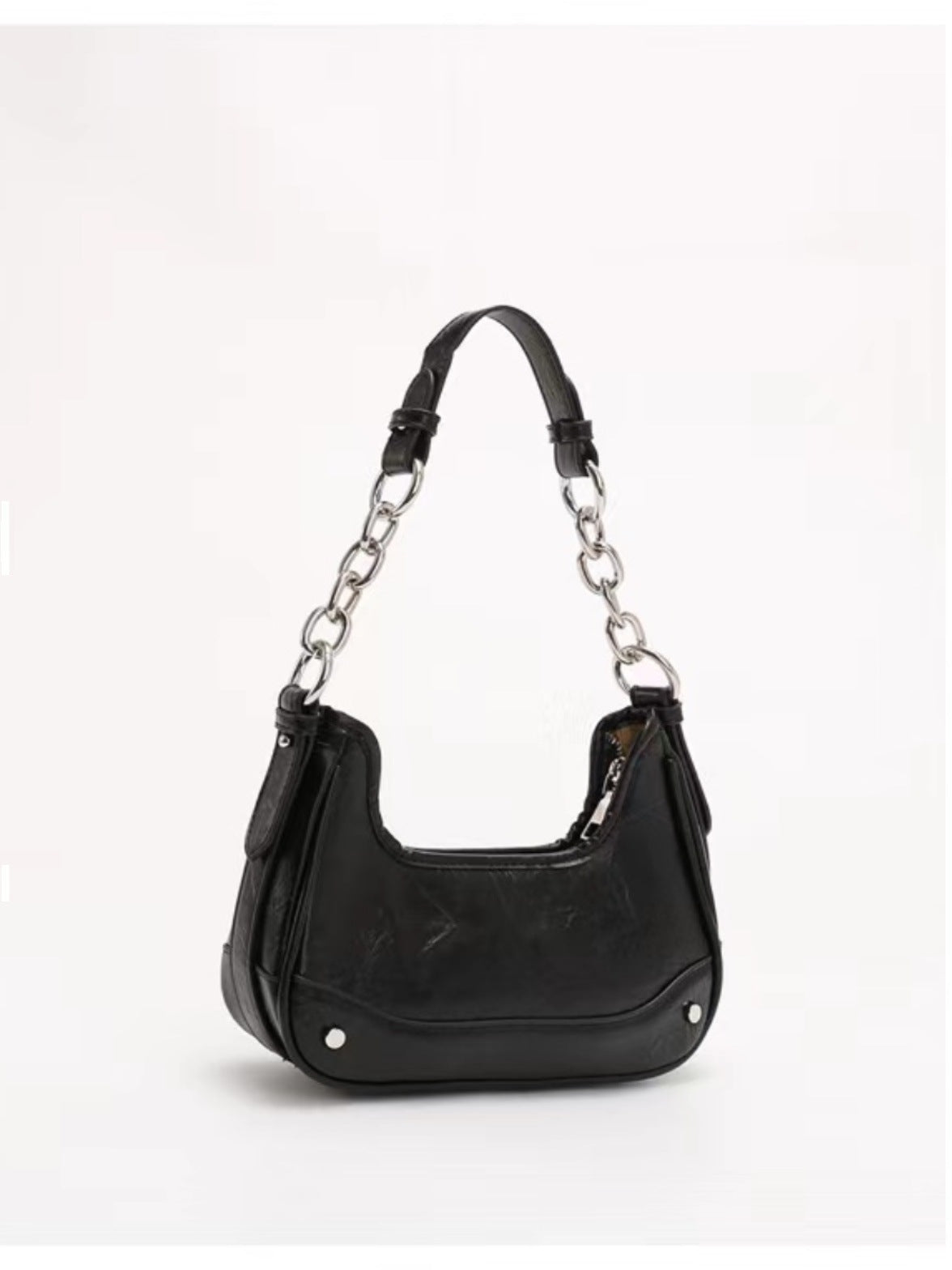 Wholesale Pleated Chain Baguette Shoulder Bag