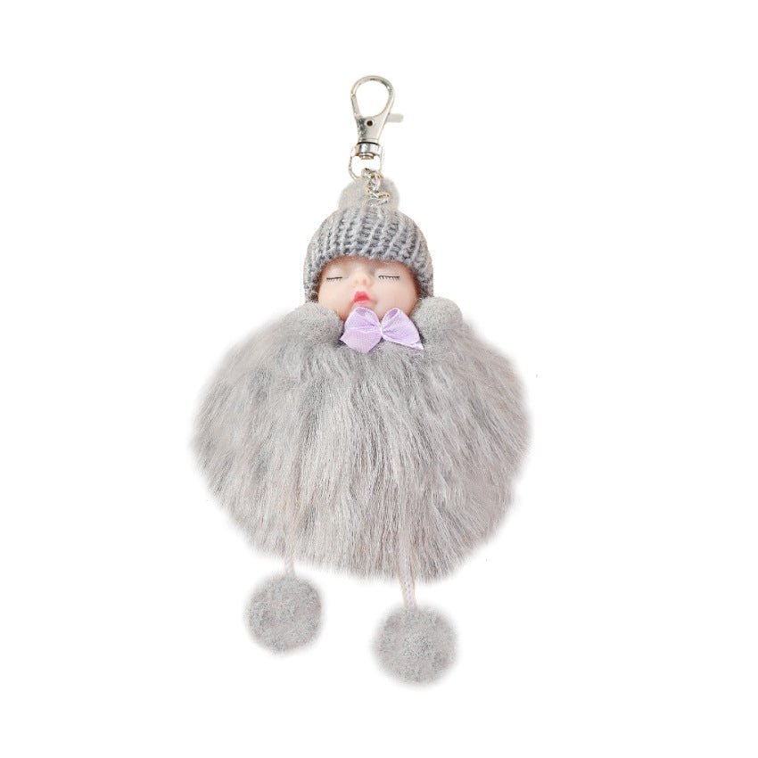 Wholesale Zinc Alloy Cute Plush Doll Keychain