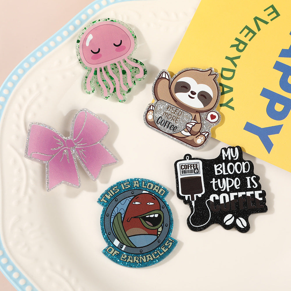 Wholesale 10pcs Cartoon of funny animals Acrylic Flatback