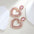 Wholesale Valentine's Day Hot Love earrings fashion color alloy rhinestone hollow love earrings jewelry