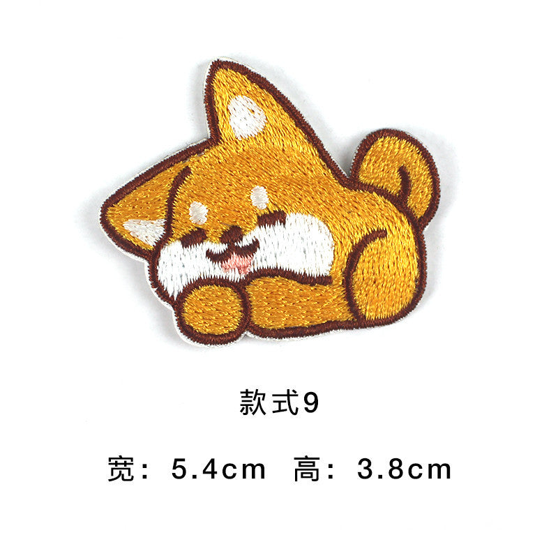 Wholesale Cloth Embroidery Patches Cartoon Animal Designs Self Adhesive Decorative Fashion Accessory For Clothing Towel DIY