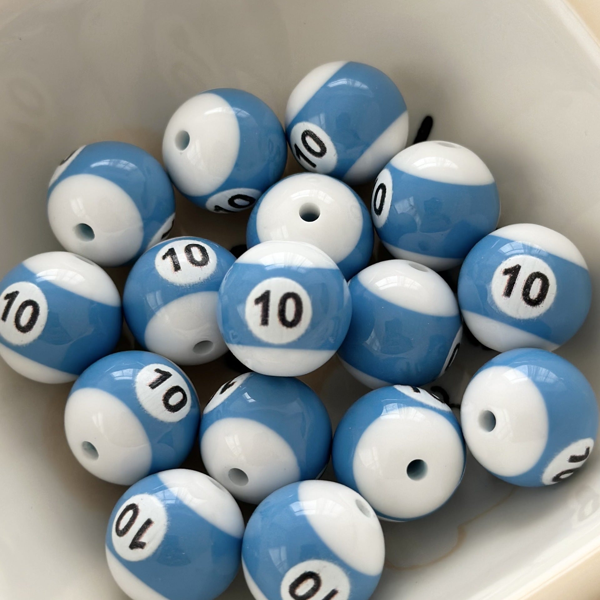 Wholesale 10PCS Billiard Beads Resin Beads Diy Beads