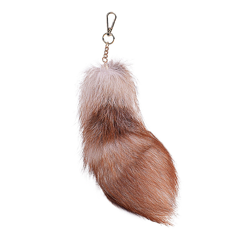Wholesale of Oversized Fox Hair Pendant Keychains